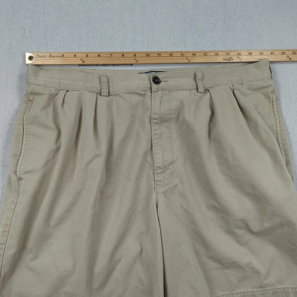 Polo Ralph Lauren Shorts Mens 42 Khaki Pleated Tyler‎ Preppy Casual